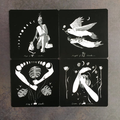 Indie deck Dark Days Tarot Wands court cards
